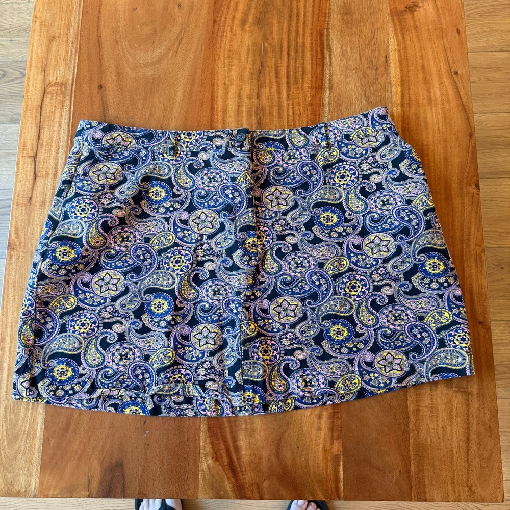 Mod Cloth Women's Blue/Pink Paisley Mini‎ Skirt Size 22W
